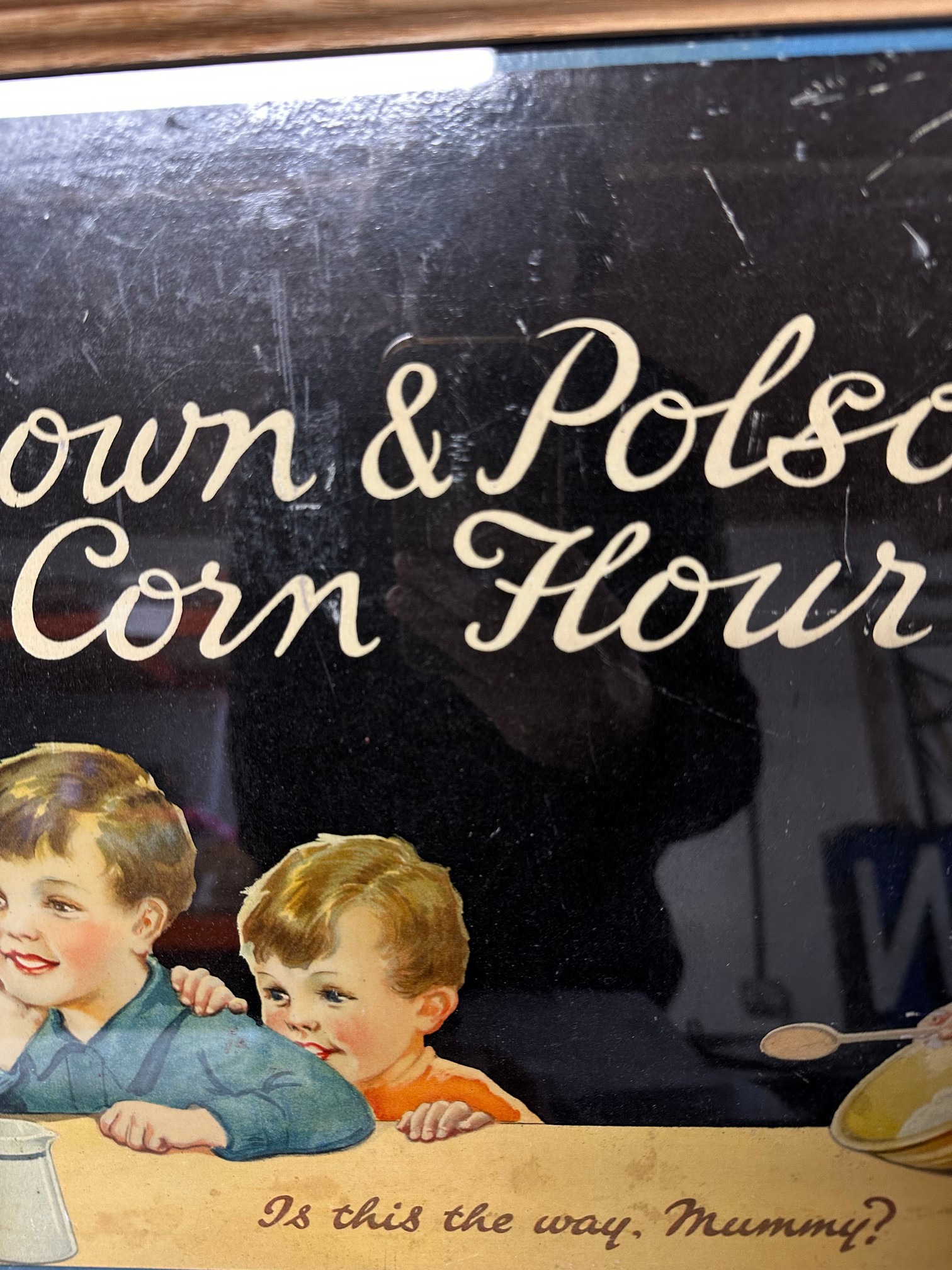 A Brown & Polson's Corn Flour showcard: A lesson in Pudding making, framed and glazed, 26 1/4 x 13 - Bild 3 aus 5