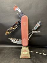 A Victorinox - The Original Swiss Army Knife retail advertising automaton, blades are made of
