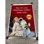 A Shell advertising poster 'May all your Christmas wishes come true', 32 3/4 x 47 3/4".