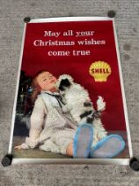 A Shell advertising poster 'May all your Christmas wishes come true', 32 3/4 x 47 3/4".