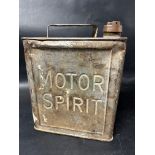 A Vaccum Oil Co. South Africa 'Motor Spirit' two gallon petrol can, Valor 12 31 to base, with