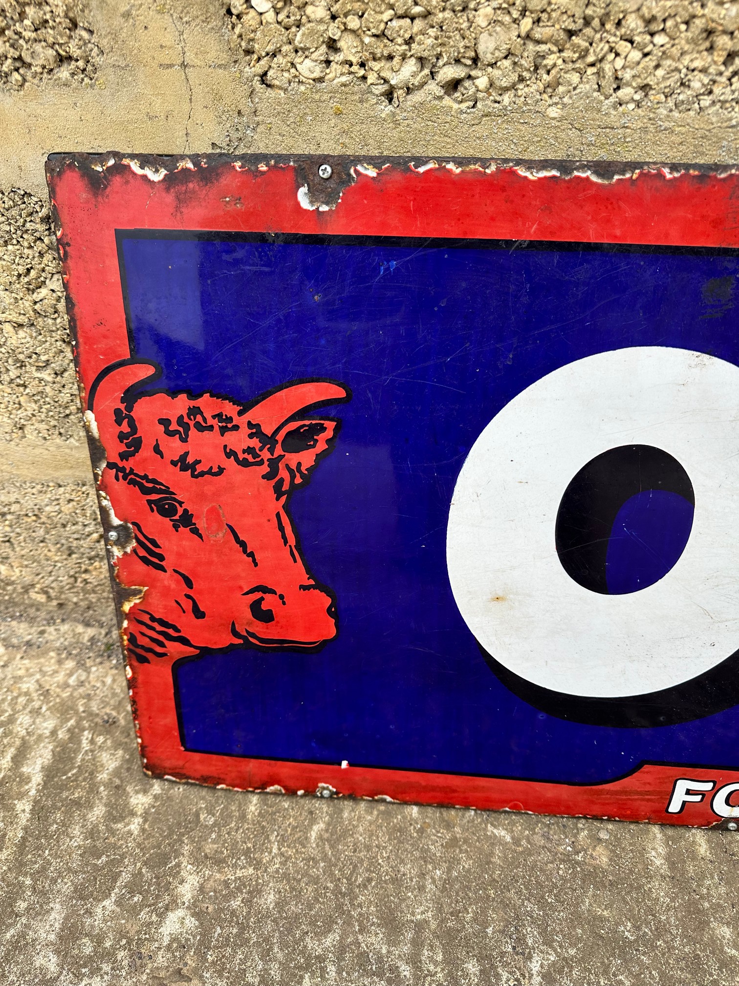 An Oxo For Strength enamel advertising sign mounted to metal support frame, 48 x 18". - Image 3 of 6