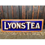 A Lyons' Tea enamel advertising sign, 60 x 18 1/4".