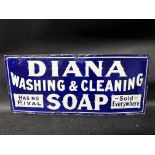 A very rare Diana Washing & Cleaning Soap enamel advertising sign by Falkirk Iron Co., restored,