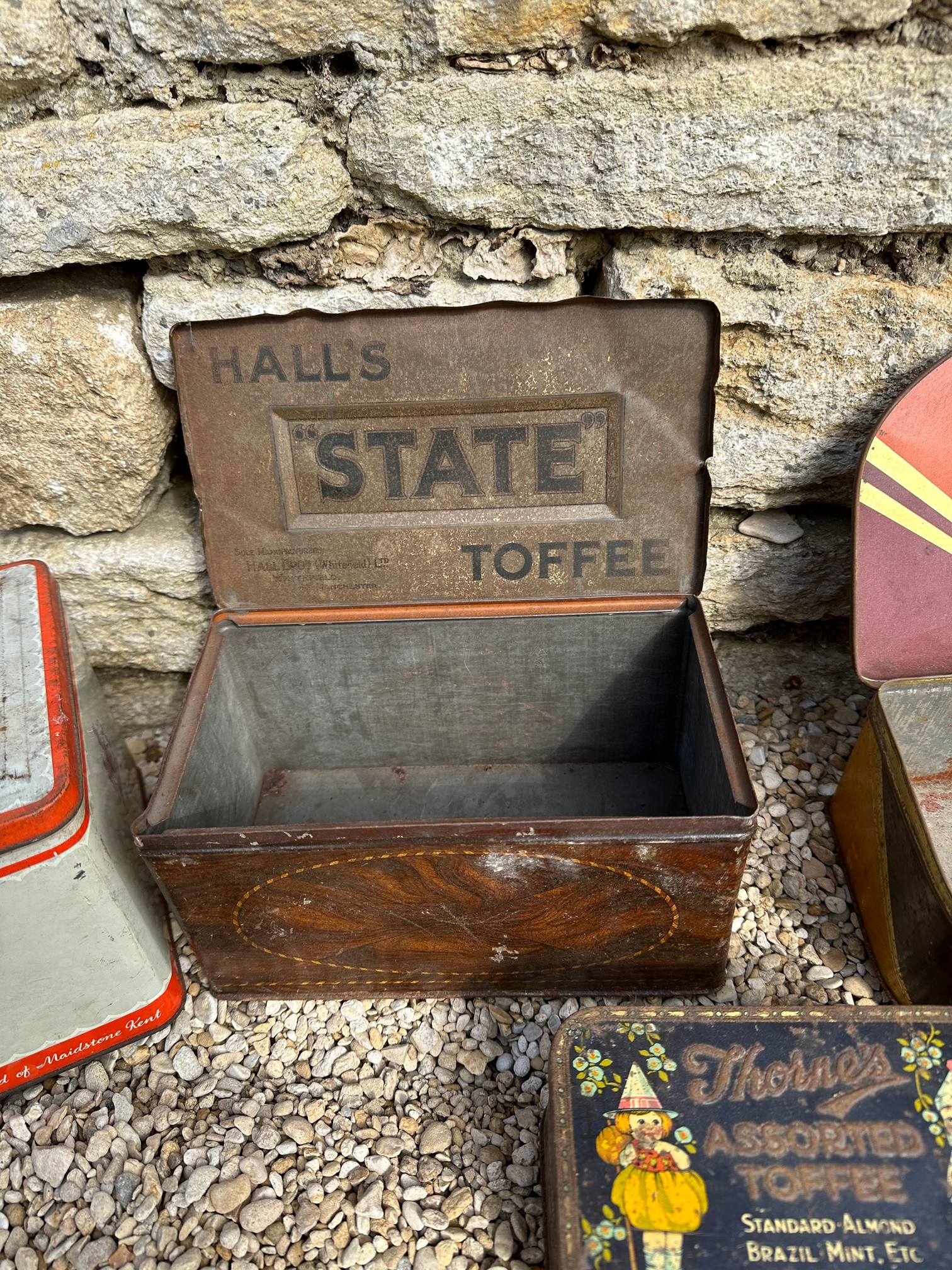 Four toffee tins: Blue Bird, Hall's "State" Toffee, Thorne's Assorted Toffee and Sharp's. - Image 5 of 7