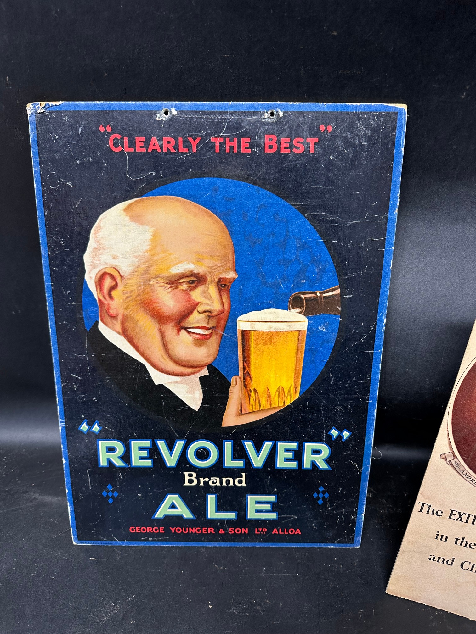 A hanging showcard for "Revolver" Ale by George Younger & Son Ltd, printed by Caliston, Glasgow & - Image 2 of 4