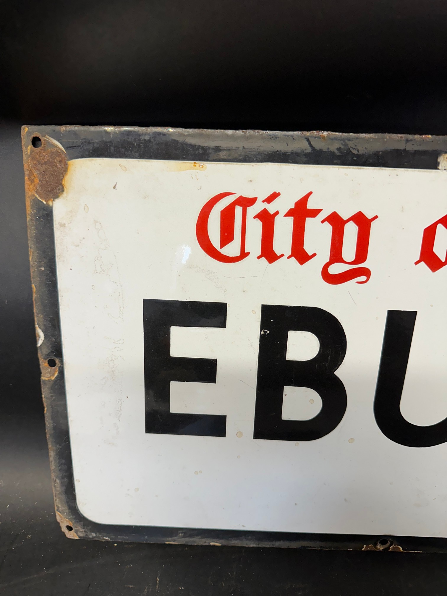 A City of Westminster enamel road sign for Ebury St. S.W.1, 30 x 12". - Bild 3 aus 5