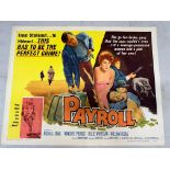 An original 1962 USA film poster for Payroll starring Michael Craig, an Allied Artists release,