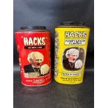 A Hacks 'For Throat & Chest' 5lbs tin and a Hacks Honey Lemon Flavour Singapore export 5lbs tin.