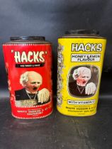 A Hacks 'For Throat & Chest' 5lbs tin and a Hacks Honey Lemon Flavour Singapore export 5lbs tin.