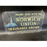 A Norwich Union Insurance Group hanging perspex advertising sign, 20 x 12".
