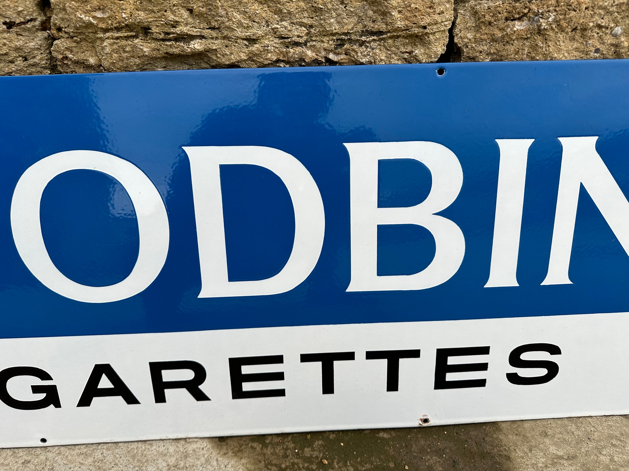 A Woodbine Cigarettes enamel advertising sign, 60 x 17 1/4". - Bild 4 aus 5