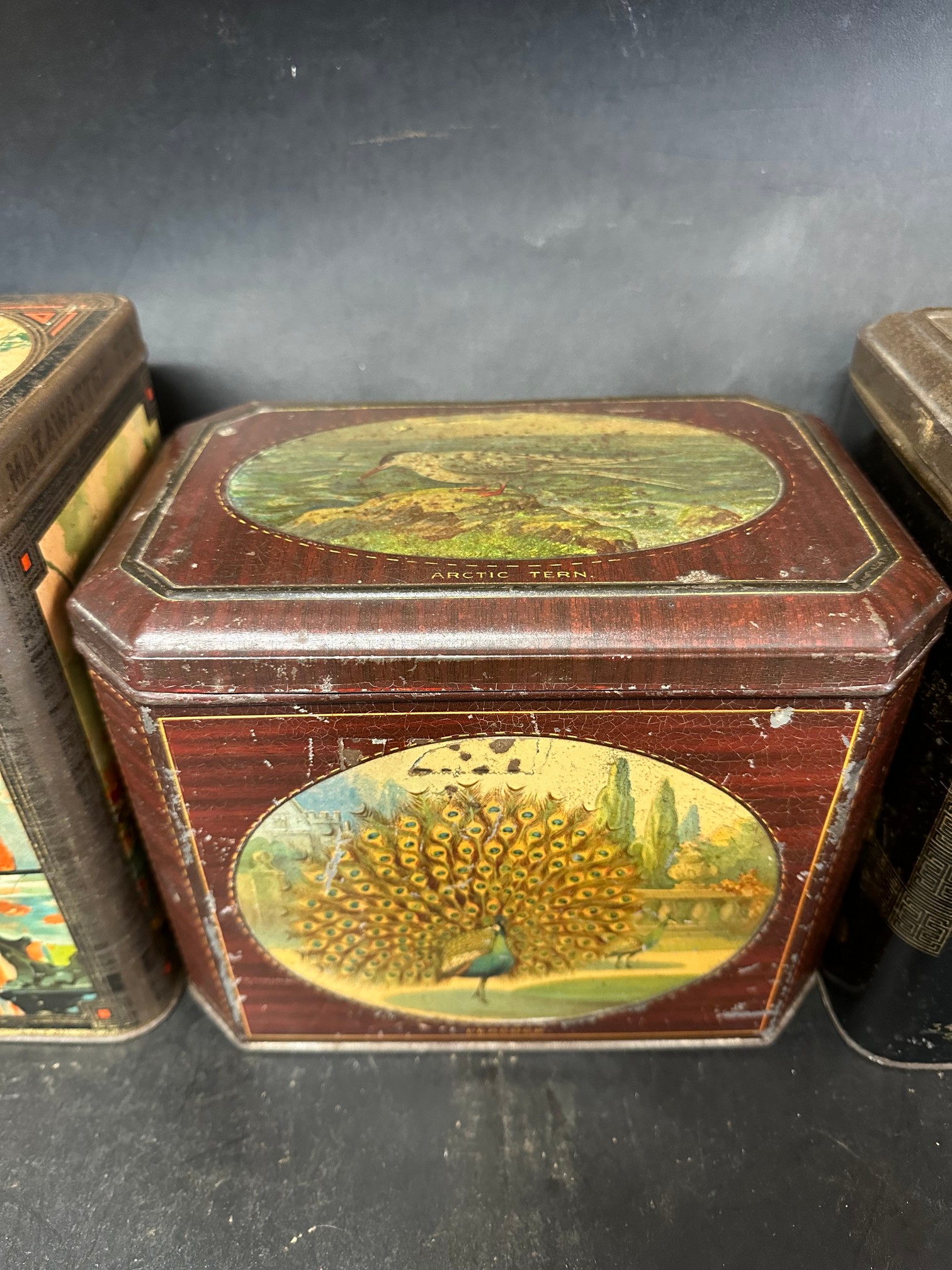 Three tea tins: Mazawattee 3lbs tin with designs of Oriental ladies, The Liverpool China & India Co. - Image 4 of 9