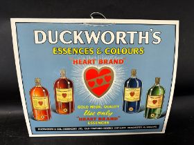 A Duckworth's Essences & Colours "Heart Brand" showcard, 14 1/4 x 17 3/4".