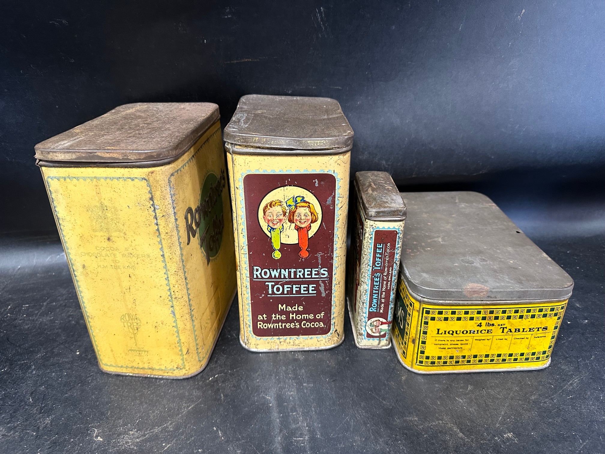 Four Rowntree's confectionery tins: three for Rowntree's Toffee and a Clear Gums Liquorice Tablets - Image 4 of 8