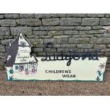 A 1950s Ladybird Childrenswear boarded hanging advertising sign, 72 x 36"