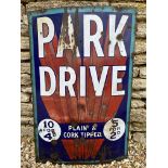 A Park Drive enamel advertising sign, 24 x 36".