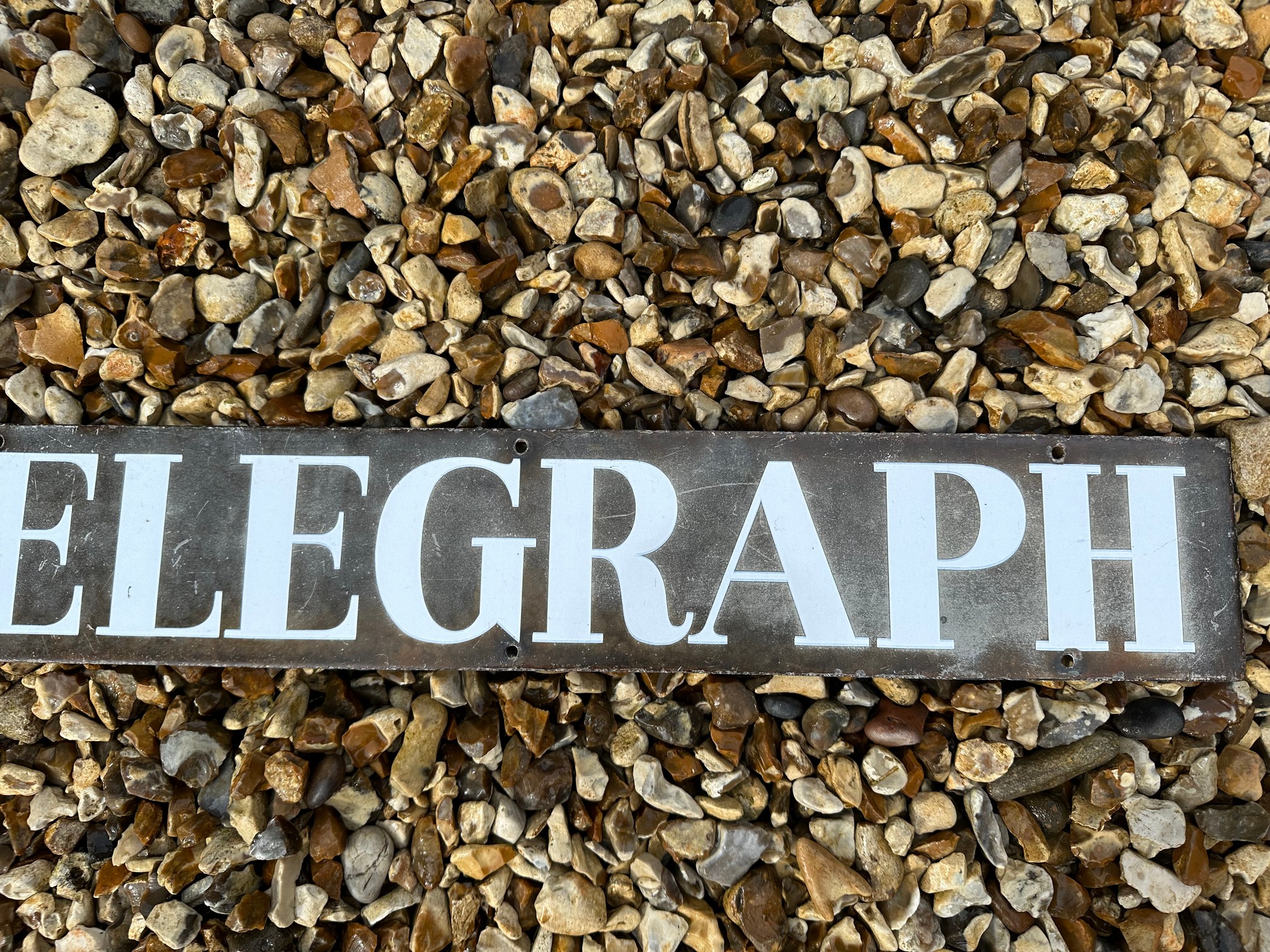 A Sunday Telegraph enamel advertising sign, 42 x 4". - Bild 4 aus 5