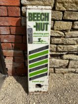 A Beech-Nut Chewing Gum vending machine '1p', for Rowntree Mackintosh Ltd. 8 x 32 1/2".