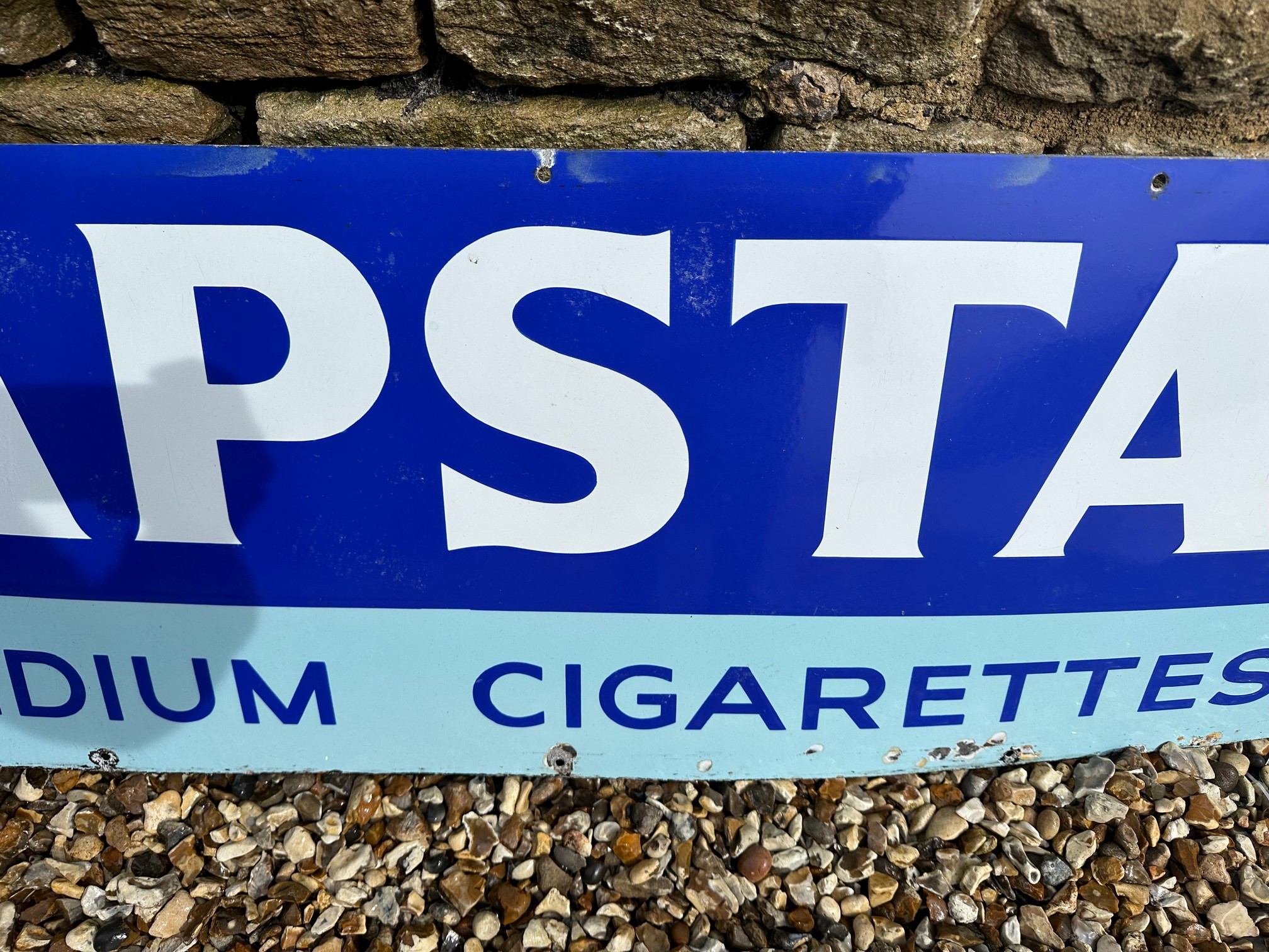 A Capstan Medium Cigarettes enamel advertising sign, 60 x 17". - Image 3 of 5