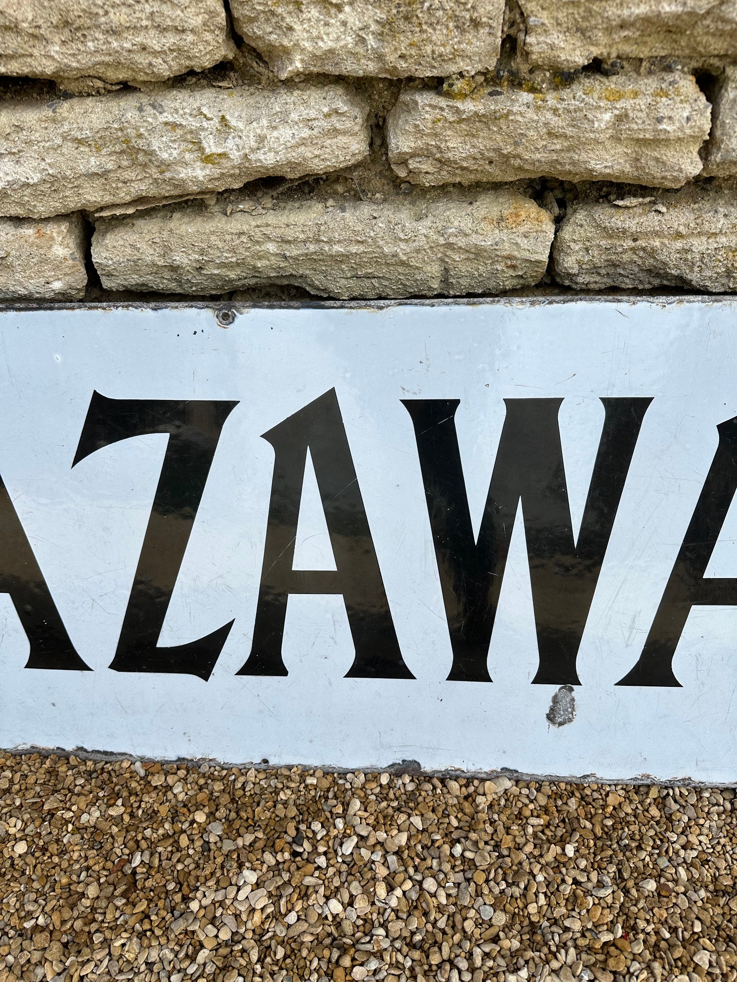 A Mazawattee Tea enamel advertising sign by Chromo W.Hampton, 96 x 18". - Image 4 of 6