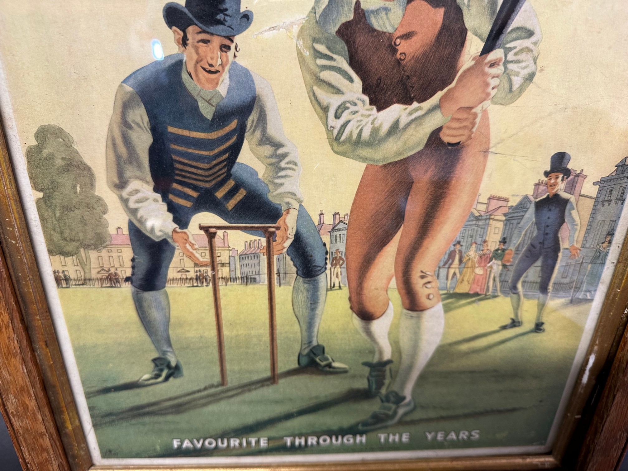 A Player's Please showcard depicting a game of cricket, 14 3/4 x 19 3/4". - Bild 4 aus 6