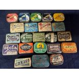 A selection of needle tins etc inc. HMV, Songster, Marschall, Sirrom, Columbia, Regal, Broadcast