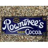 A Rowntree Elect Cocoa enamel advertising sign, 'Makers to T.M. The King & Queen, 36 x 15".