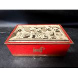 A Spratts terrier puppies advertising tin, 8" wide.