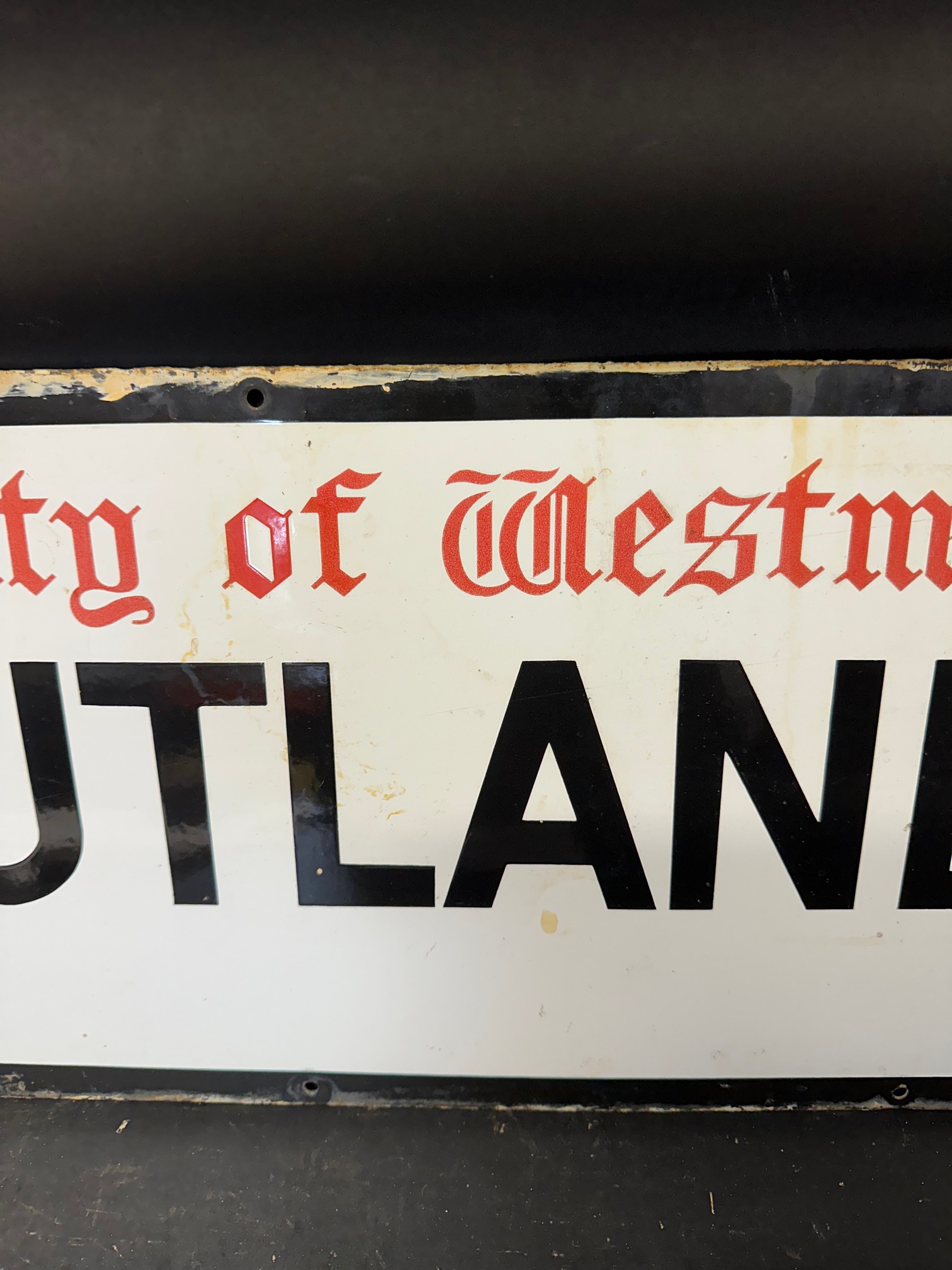 A City of Westminster enamel road sign for Rutland St. S.W.7, 30 x 12". - Image 4 of 5