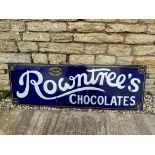 A Rowntree's Chocolates enamel advertising sign with Royal Warrants for "The King and Queen", 60 1/4