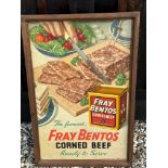 A large Fray Bentos corned beef framed showcard, 'a Product of Oxo Ltd.', 20 x 30".
