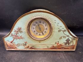 A Victory "V" by Fryer & Co. (Nelson) Ltd. Lancs, shaped chinoiserie advertising clock No. 11909, 15