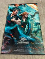 A very large Jurassic World Fallen Kingdom cinema poster, 2017 TM Universal Studios and Amblin