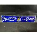 A Rowntree's Cocoa strip enamel advertising sign, 25 x 5 1/2", some professional restoration.