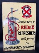 A Redex Service pictorial tin advertising sign 'Always have a Redex Refresher with petrol for