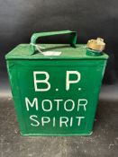 A BP Motor Spirit two gallon can with BP cap, Grant 7'20.