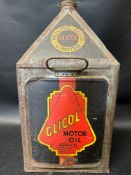 A Glicol Motor Oil Sealed five gallon pyramid can for Redline Glico Limited.