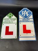 An RAC reigster instructor sign, 7 1/2 x 17 1/2
