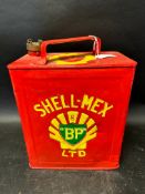A Shell-Mex BP Ltd two gallon can with matching cap, Valor 8'38.