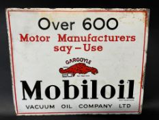 A Gargoyle Mobiloil Vacuum Oil Company Ltd. 'Over 600 Motor Manufacturers say - Use' double sided
