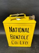 A National Benzole Co. Ltd. two gallon can with NBM Co Ltd cap, Valor 12'25.