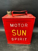 A Sun Motor Spirit two gallon can with plain cap, Valor 7'31.