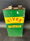 A Vivex 'Upper Cylinder Lubricant Red' one gallon oil can.