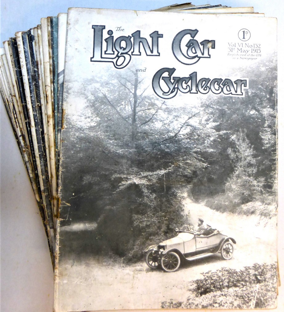 Light Car & Cyclecar Magazine, loose issues Vol 6 & Vol 7 (1915 and 1916), Nos 132, 137, 139, 143,