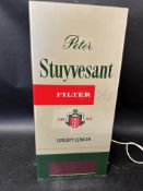 A Peter Stuyvesant (cigarettes) counter top/wall mountable shop display lightbox