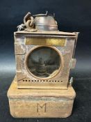 An LNER London Northern Eastern Railway Welch Patent handheld lamp Rd. No. 7H205 supplied by Lamp