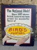 An Edwardian Bird's Custard pictorial enamel advertising sign by Imperial Enamel Co. depicting a