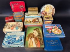 13 biscuit tins inc. Edward Sharp & Sons Ltd., C.W.S., Scribbans-Kemp, Jacob & Co., Macfarlane