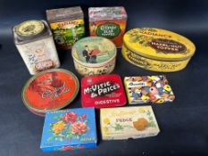 Seven confectionery tins inc. Radiance (x2), Sovereign, College, Geo. Bassett & Co. Ltd.,